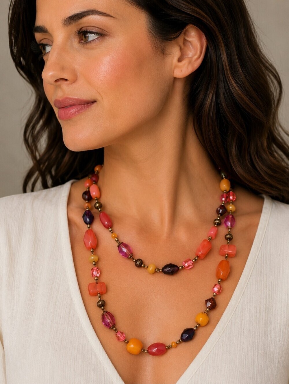 Premier DESIGNS Spring Fever Gemstone Beaded Long Necklace